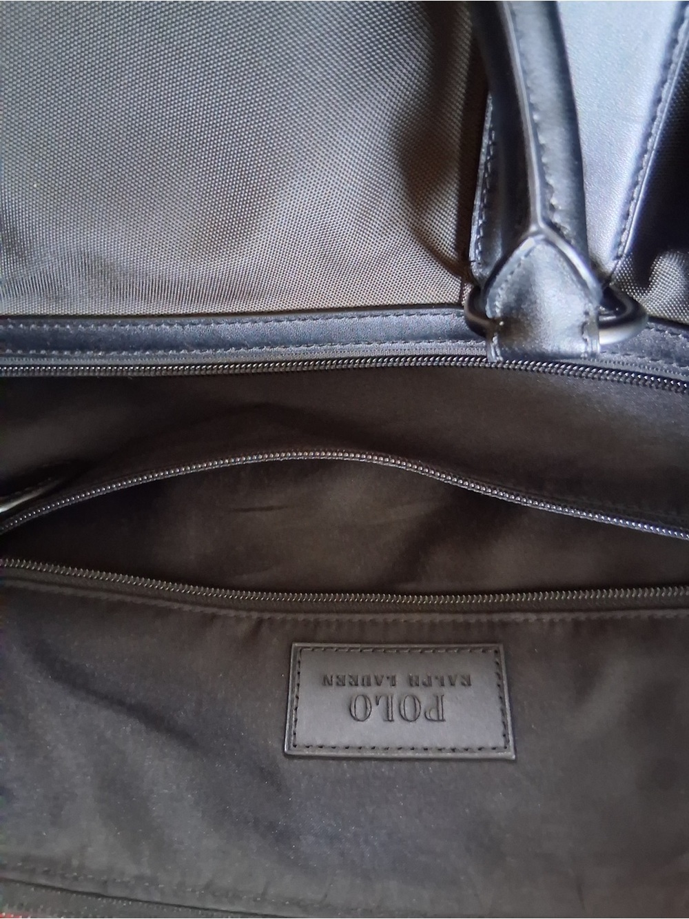 Polo by Ralph Lauren Olive Green Men's Duffel Bag with Black Leather Handles - Picture 8 of 9